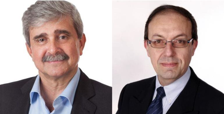 Los dos candidatos a rector: Juan Francisco García Marín (drcha) y José Luis Chamosa (izqda)