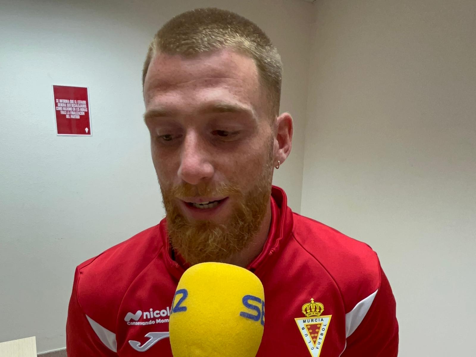 David Vicente, jugador del Real Murcia, en la SER.