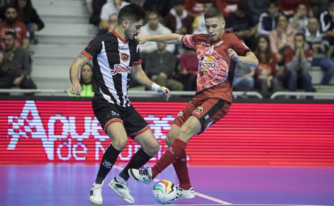 Fotografía del partido de ida en el Palacio de los Deportes de Murcia