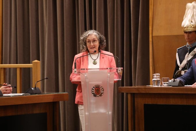 Carmen Carramiñana, viuda de Paco Bailo, Hijo Predilecto de Zaragoza