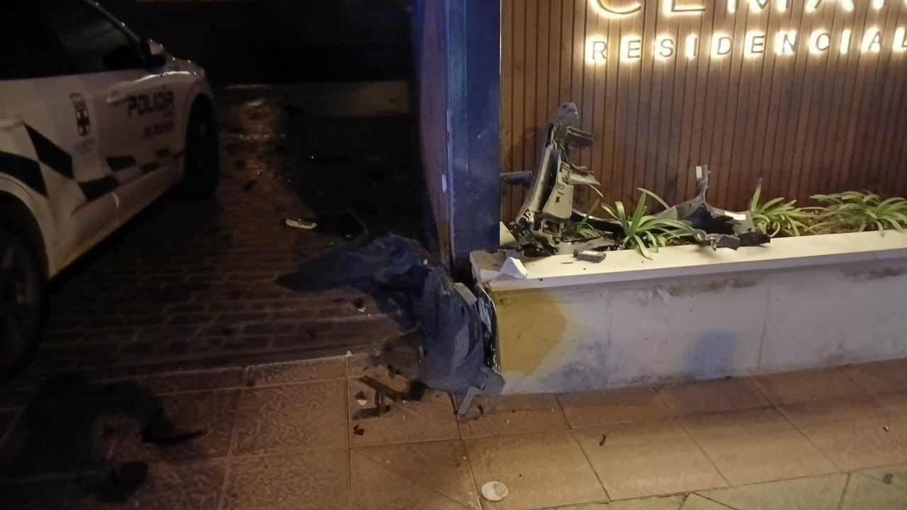 La zona después del siniestro en la capital.