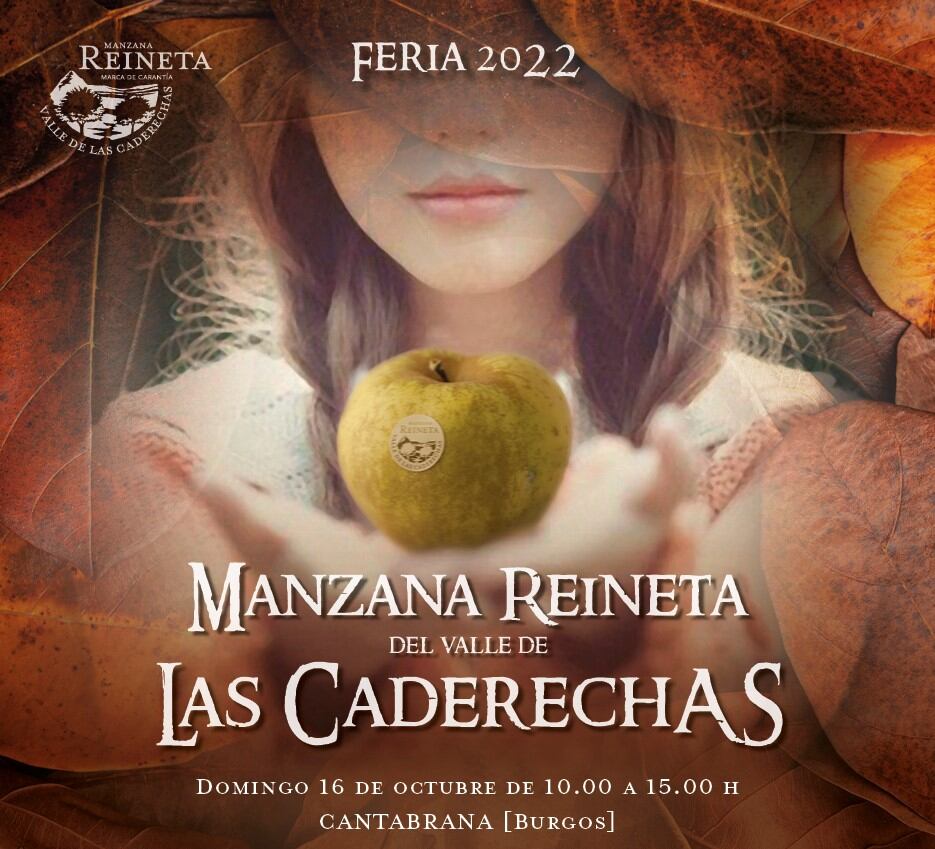 Cartel de la Feria de la Manzana Reineta de Caderechas 2022