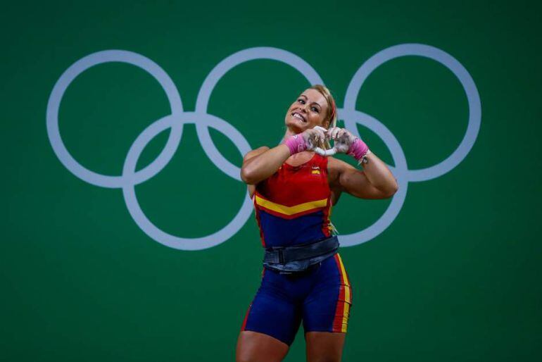 Lydia Valentín celebra su éxito olímpico