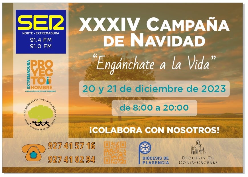 Cartel de la campaña de navidad 2023 de la cadena SER Norte de Extremadura