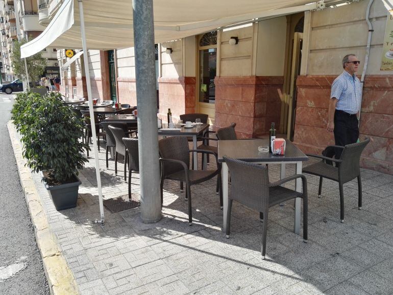 Terraza de un bar en Elche