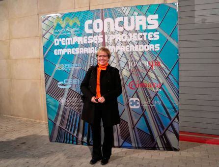 Paqui Javaloyes en la gala del premis emprenedors que van tindre lloc a Gorga