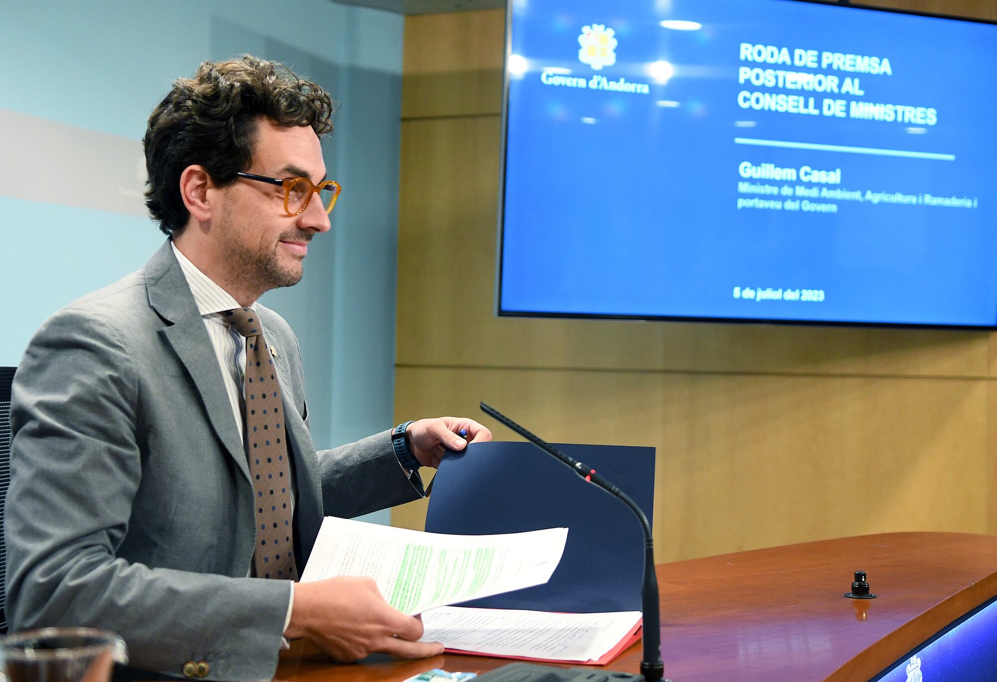 El ministre portaveu, Guillem Casal, explica que algunes empreses han regularitzat els pagaments al Govern