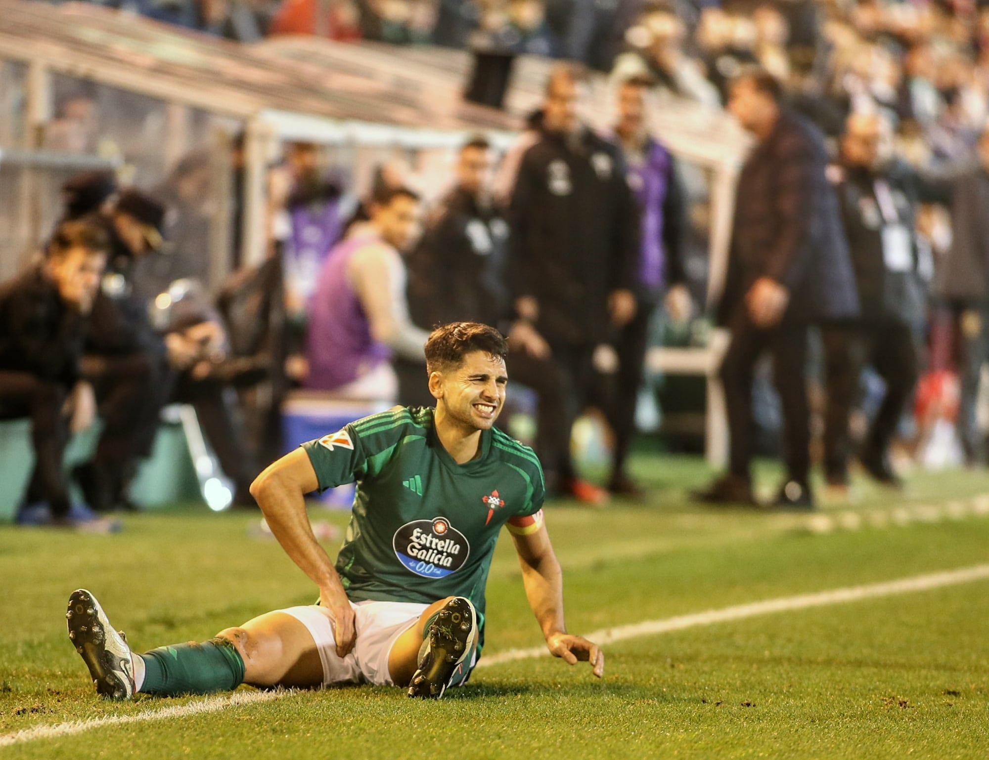 David Castro, en una imagen del Racing-Almería disputado en A Malata (foto: Mero Barral / Cadena SER)