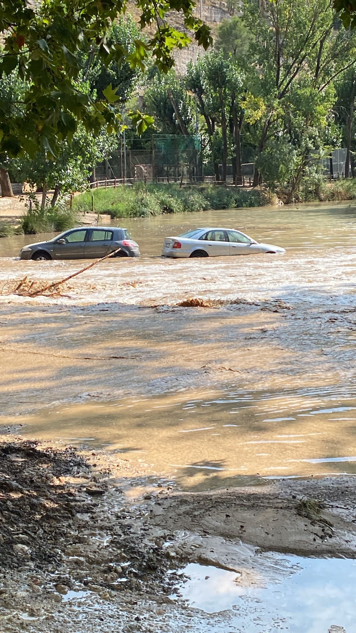 Imagen de la lluvia en Alcalá del Júcar