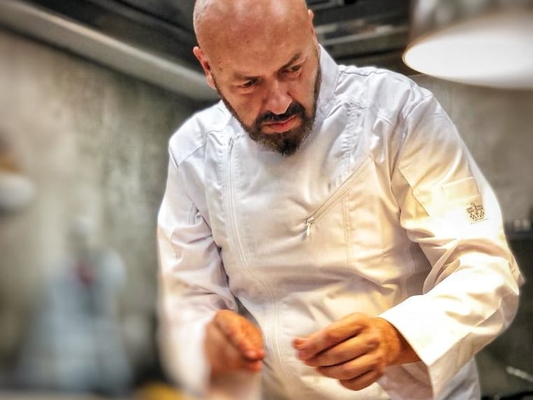 Andrés Torres, en el cocina de Casa Nova.