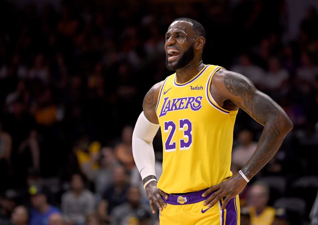 LeBron James, en un partido de los Lakers