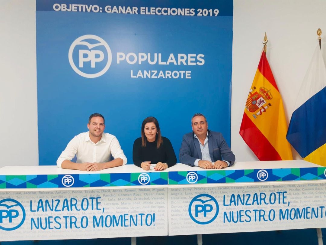 Jacobo Medina, Ástrid Pérez y Ángel Vázquez, cargos orgánicos del PP de Lanzarote.