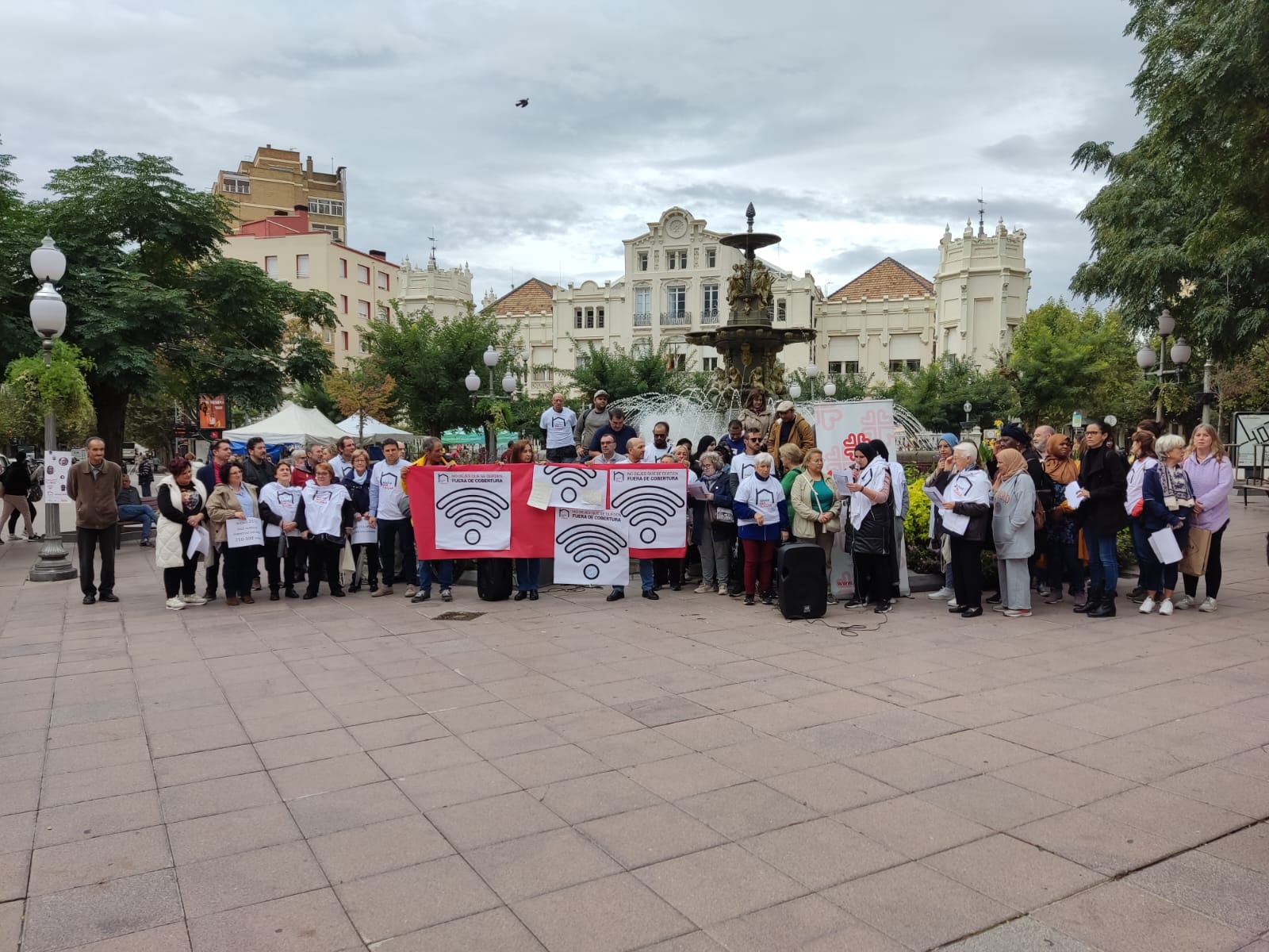 Acto de Cáritas Huesca celebrado este jueves para concienciar