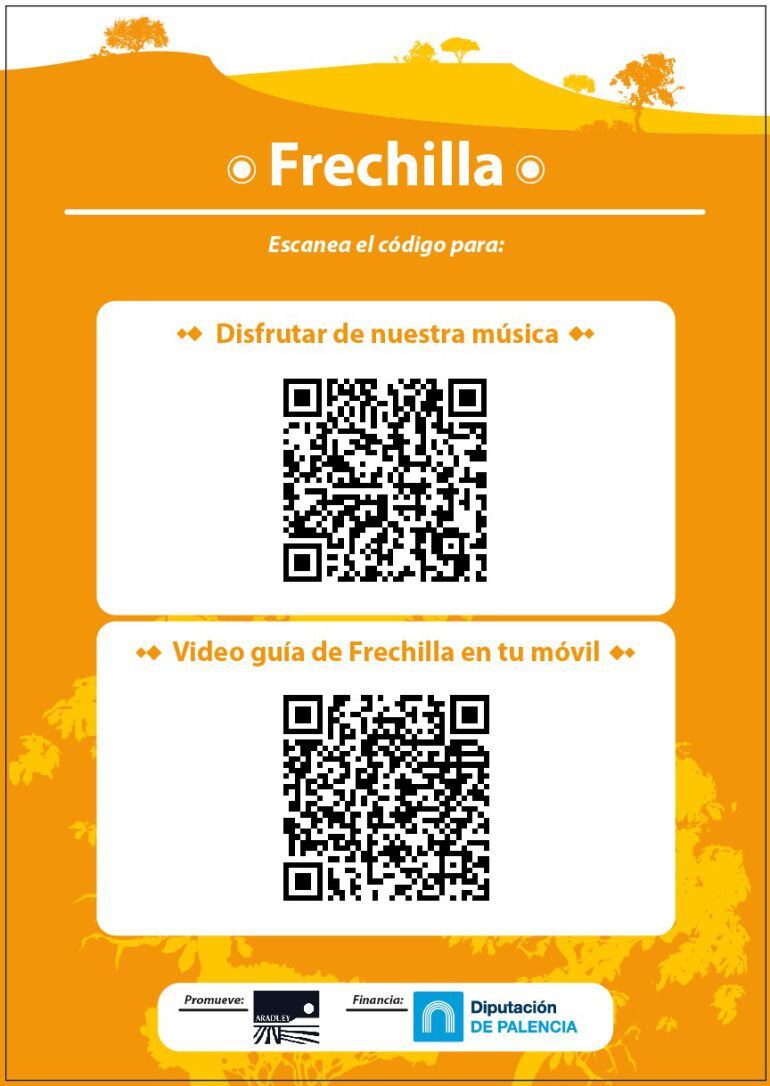 Ejemplo de código QR que se va ainstalar en los municipios de Tierra de Campos