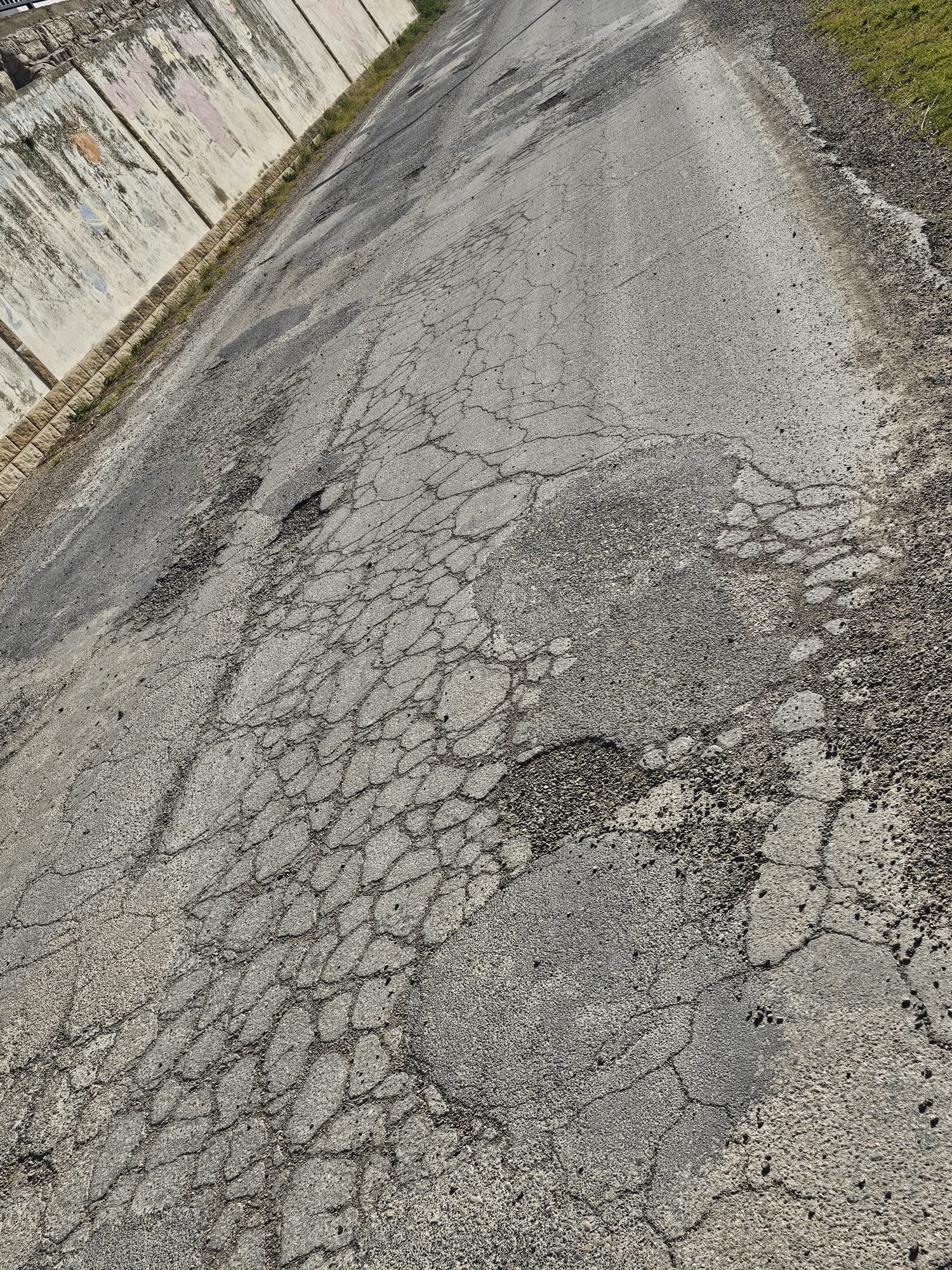 Carretera HU-831 que atraviesa Castejón de Monegros
