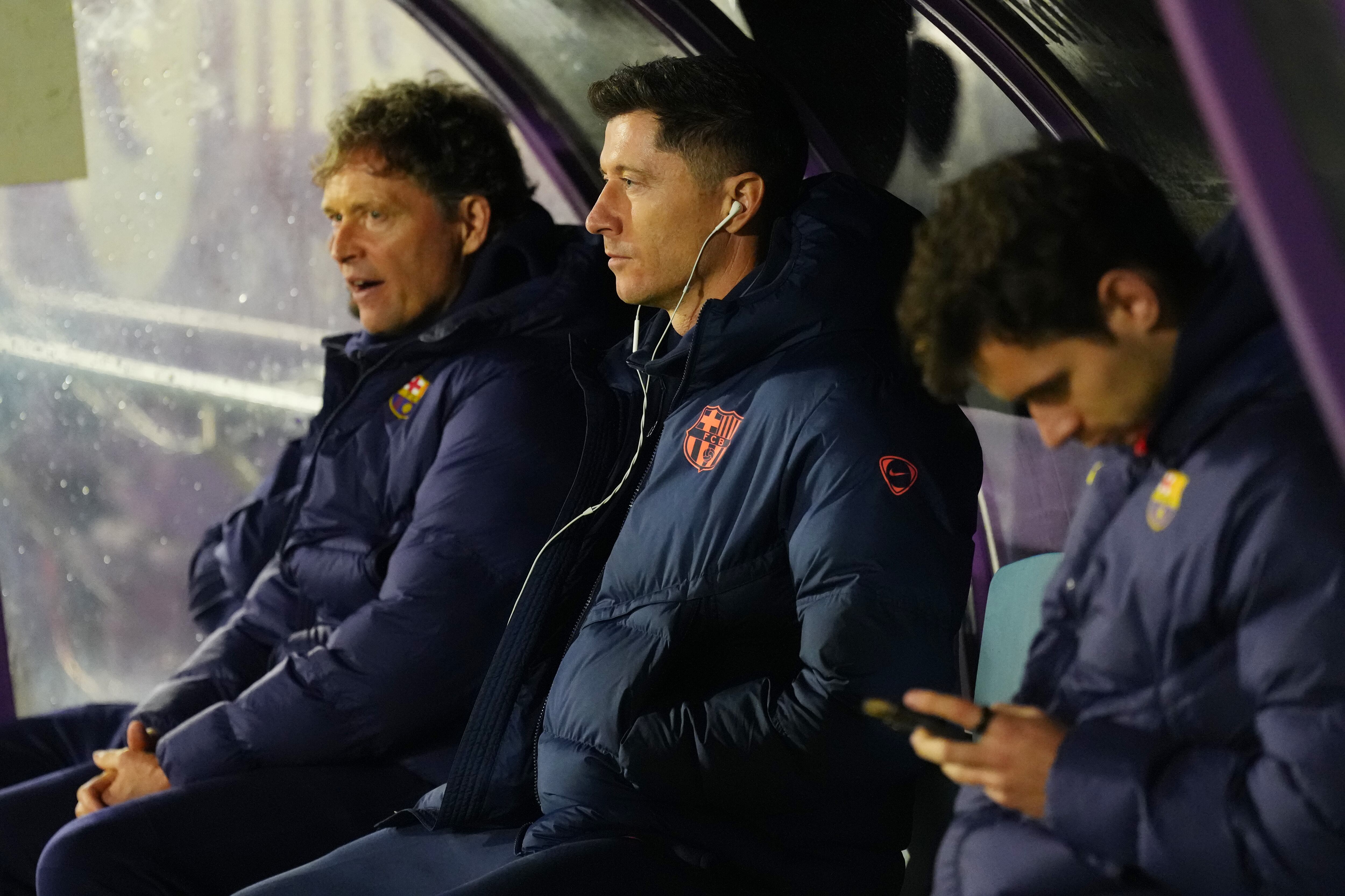 Lewandowski, durante el CD Guadalajara-FC Barcelona de Copa del Rey