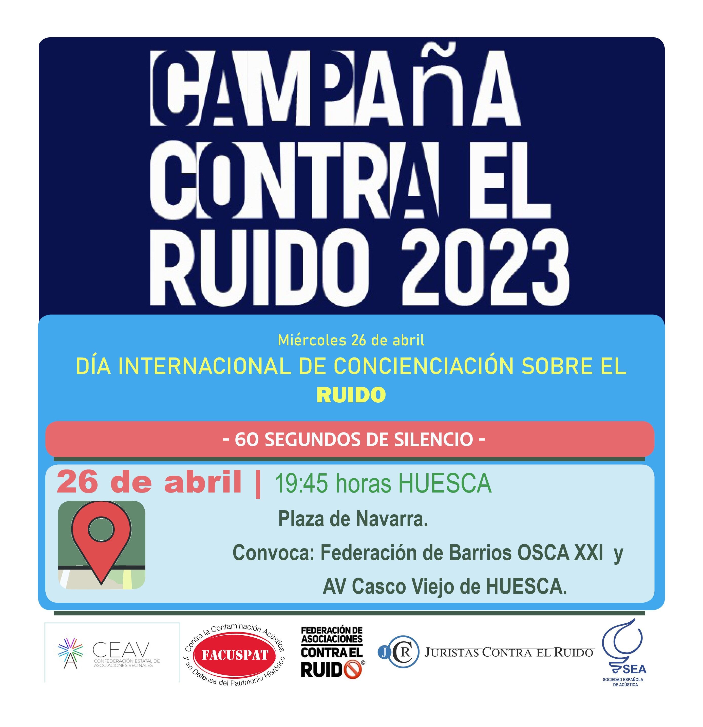 Convocatoria para el acto de concienciación contra el ruido