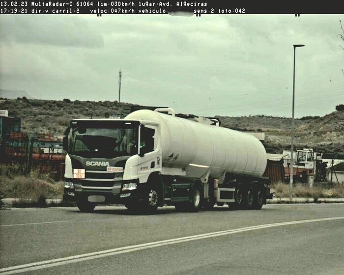 Uno de los camiones sancionados en Algeciras