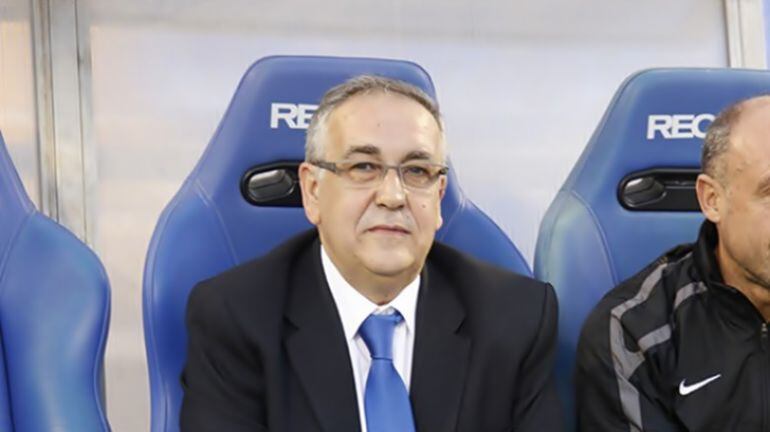 Quique Hernández durante un partido del Hércules 