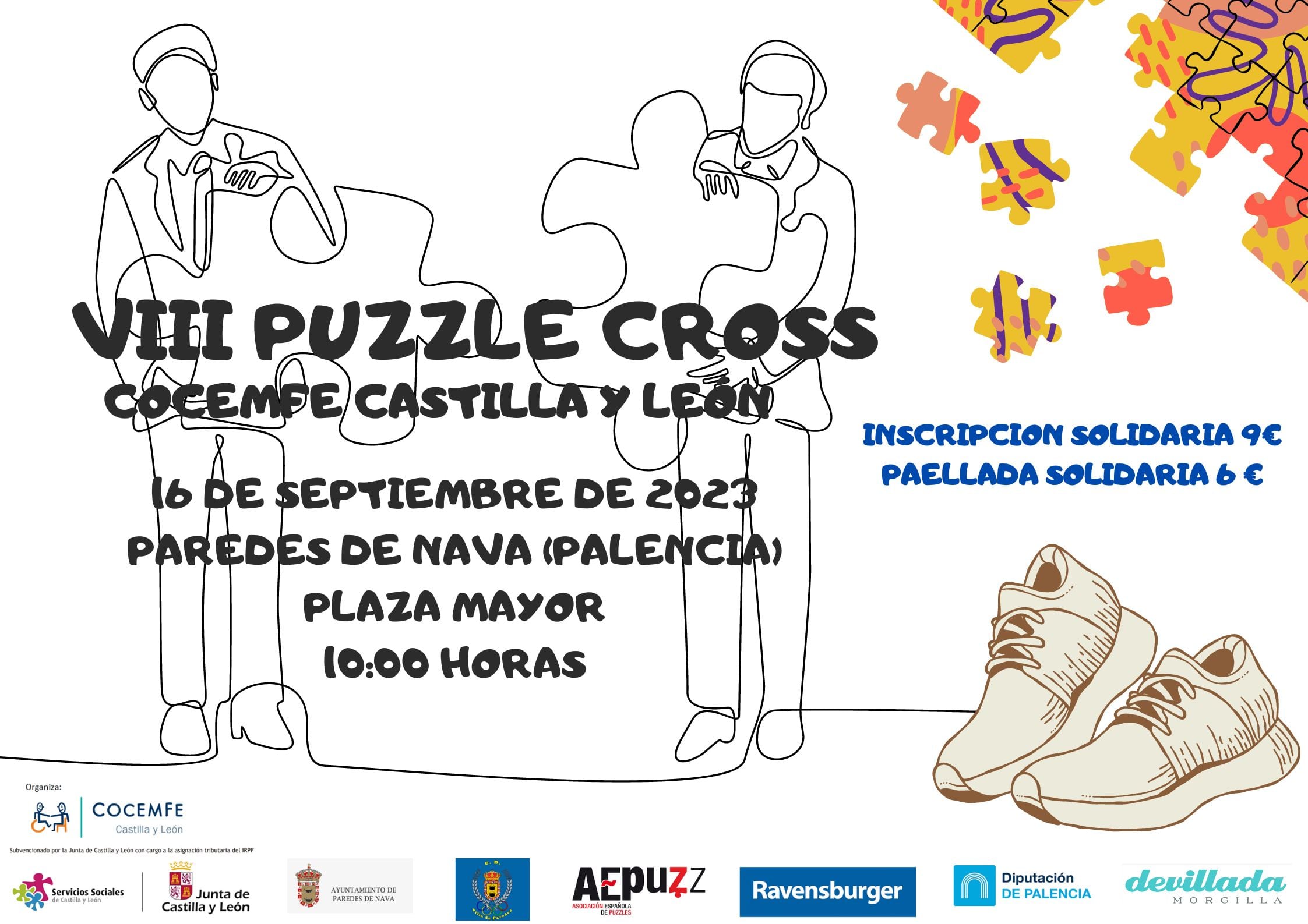 Cocemfe organiza el VIII Puzzle Cross Solidario que se celebra el 16 de septiembre en Paredes de Nava