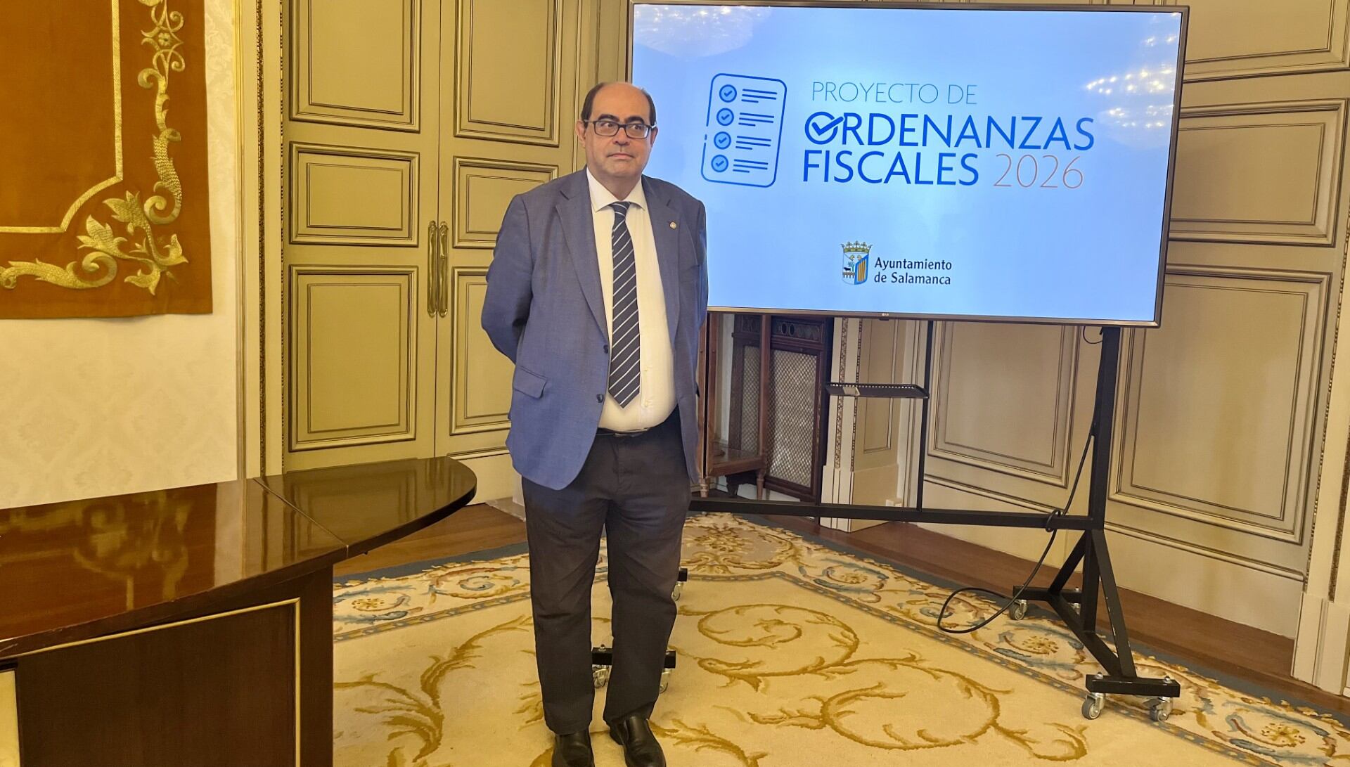 El concejal de Hacienda, Fernando Rodríguez, durante la presentación del proyecto