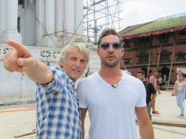 Jesús Calleja y David Bisbal en Nepal durante la grabación de 'Planeta Calleja'