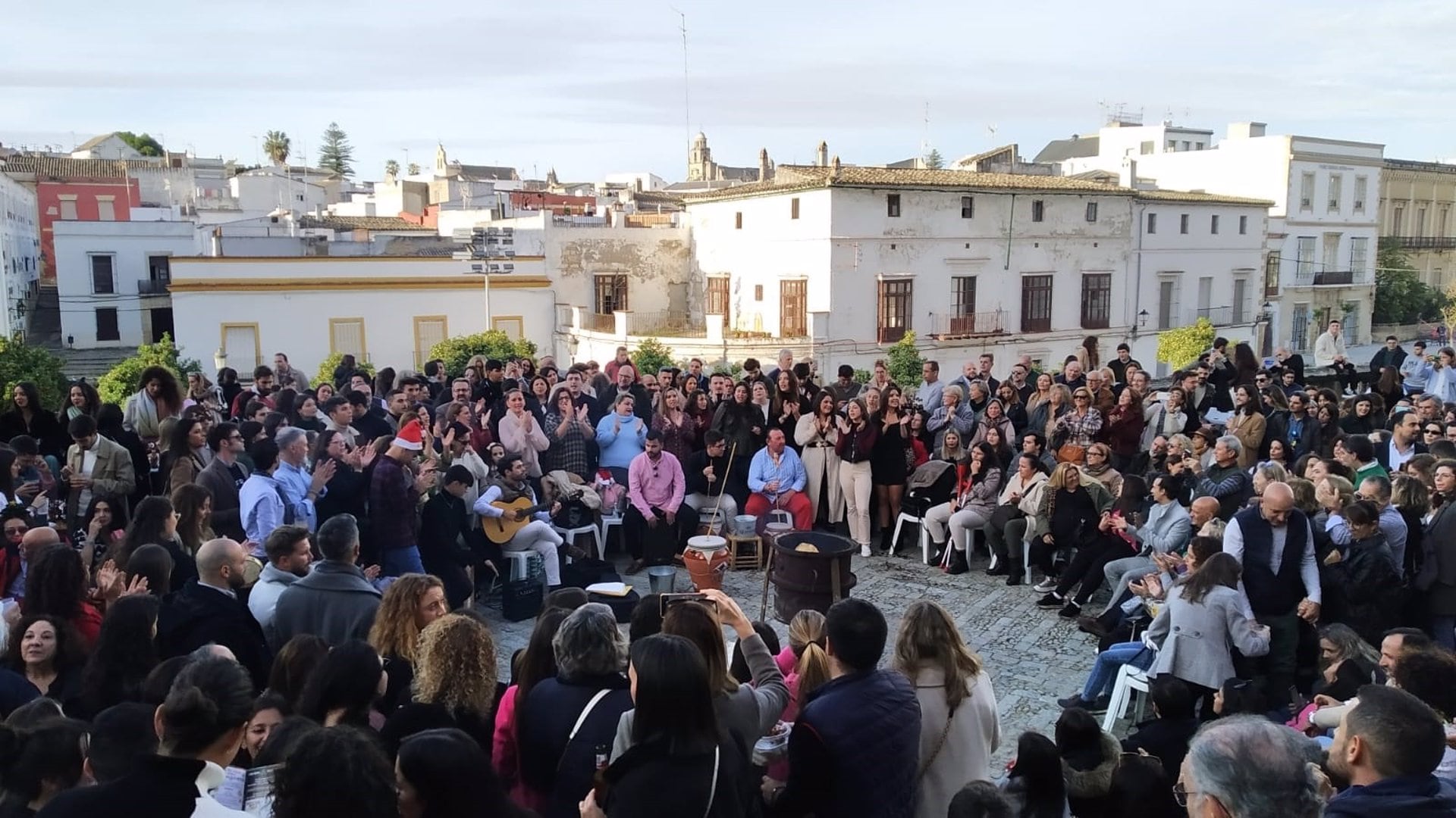 Zambomba a las puertas de la Catedral de Jerez