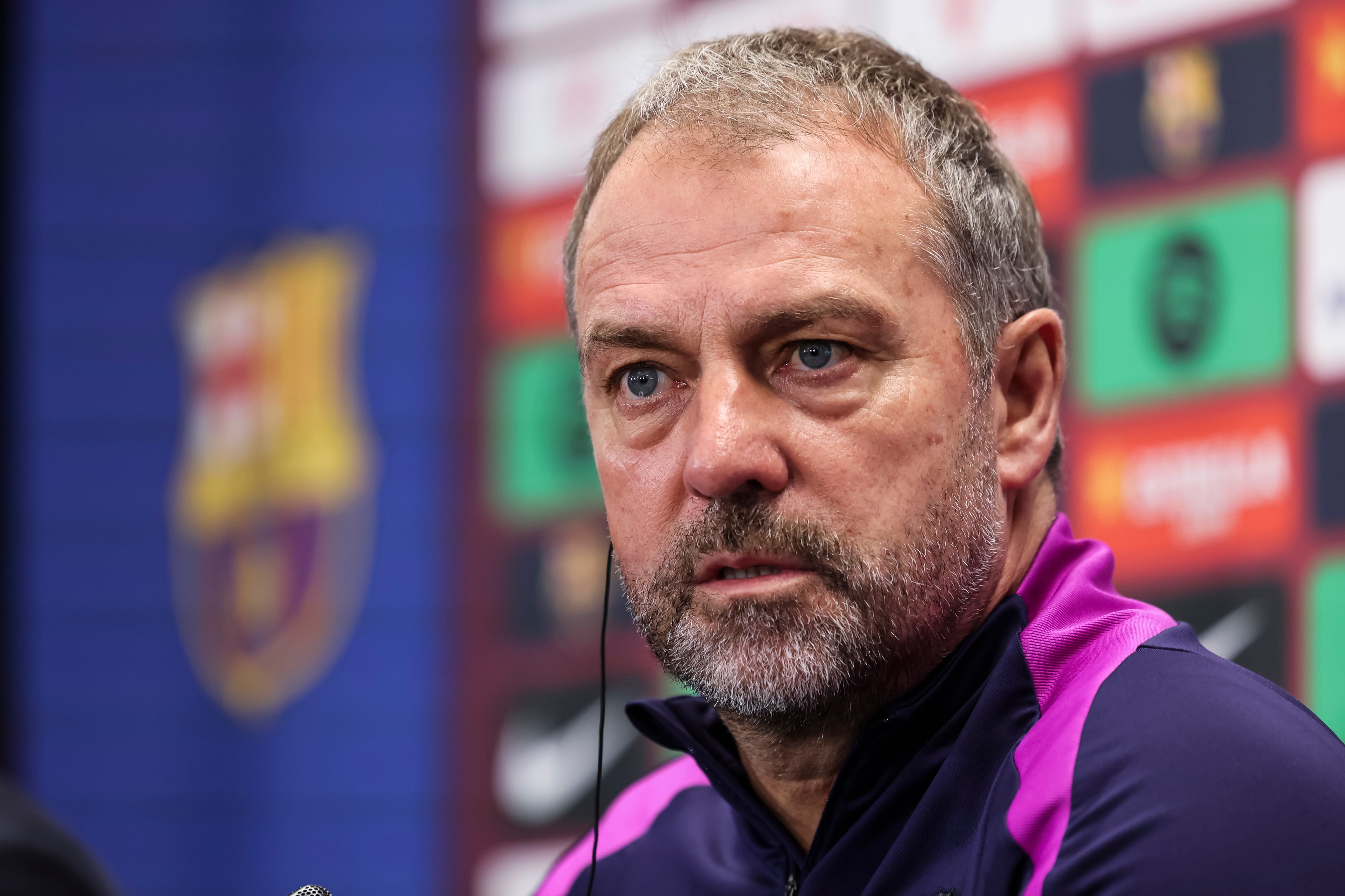 Hansi Flick en rueda de prensa