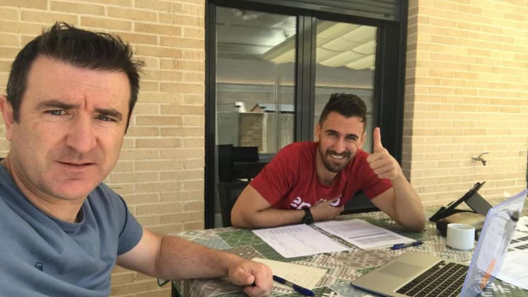 Natxo Soler y Tatín Bertó preparando la temporada el verano pasado