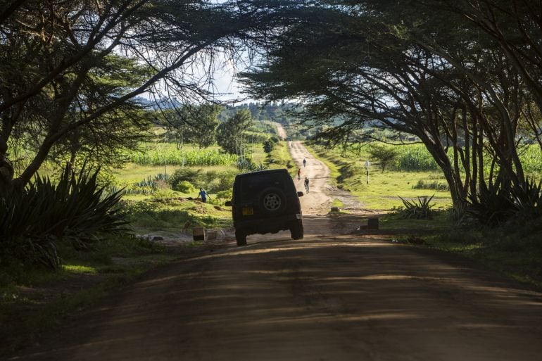 Un todoterrreno en el distrito de Manyara, Tanzania.