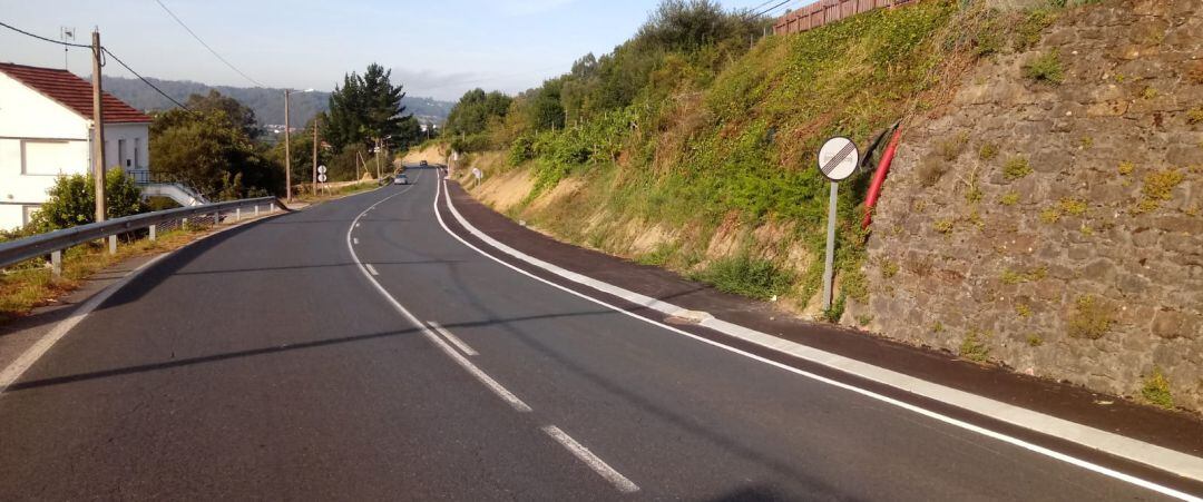 Actuación en la carretera entre Betanzos y Paderne