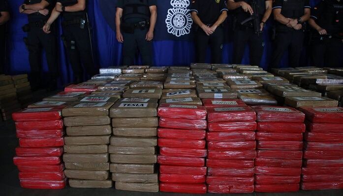 Paquetes de droga intervenidos en Algeciras