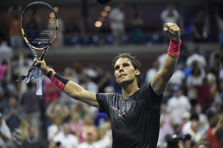 Rafa Nadal, durante su partido de primera ronda del Abierto de Estados Unidos