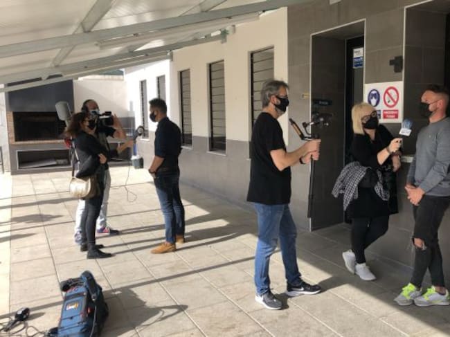 Adrián Ferrandis y Jaime Boluda atienden a los medios.