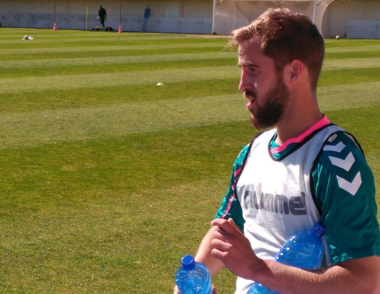 Pulido, en el entrenamiento de este martes