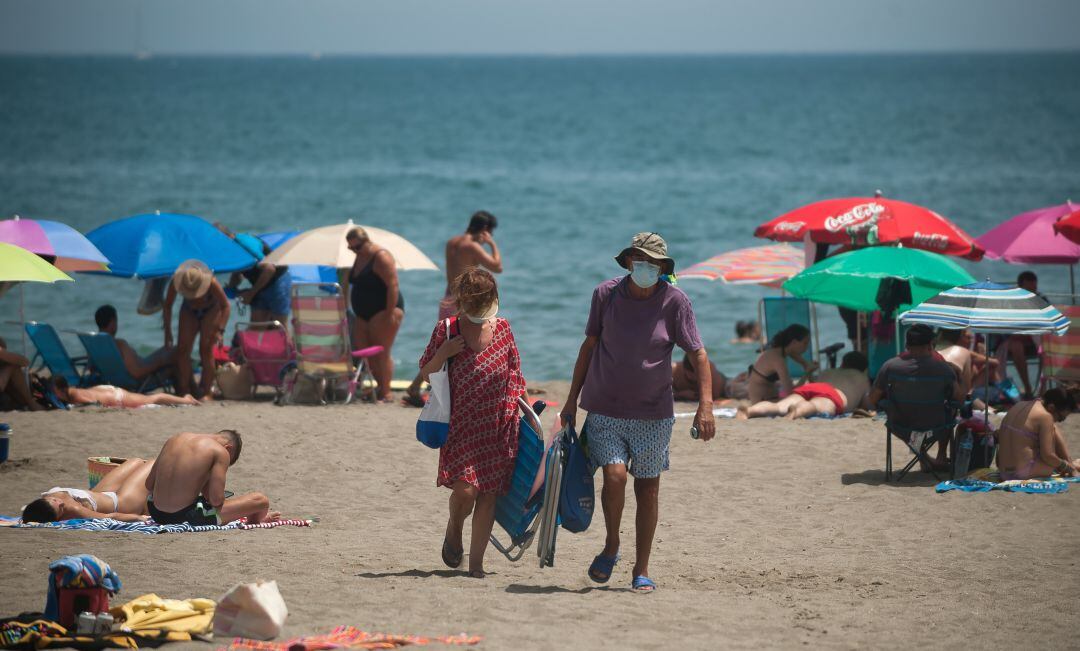 Bañistas durante este verano.