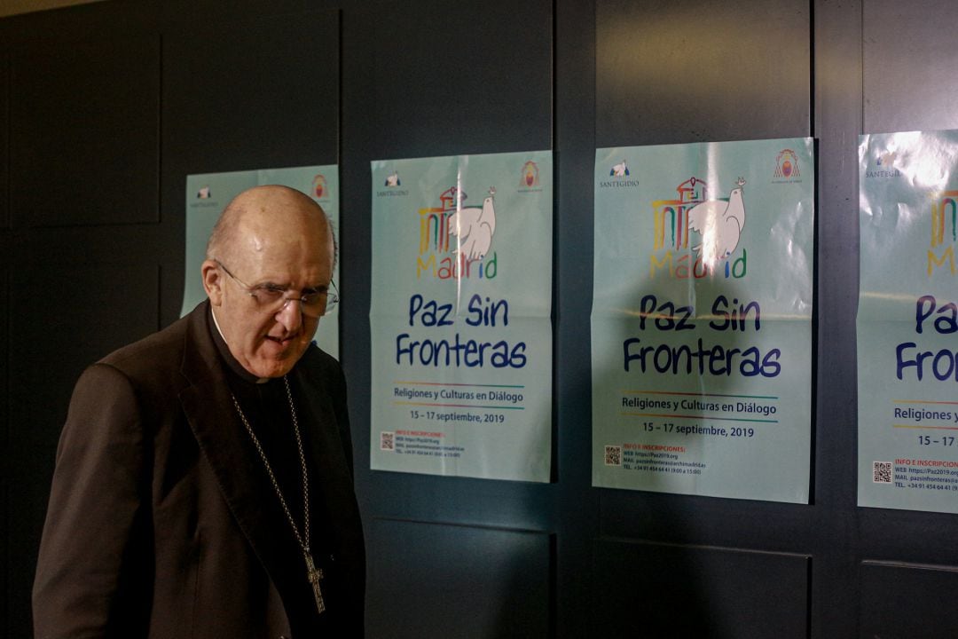 El cardenal arzobispo de Madrid, Carlos Osoro, durante la presentación del Encuentro Internacional de Oración por la Paz 2019 organizado en Madrid.