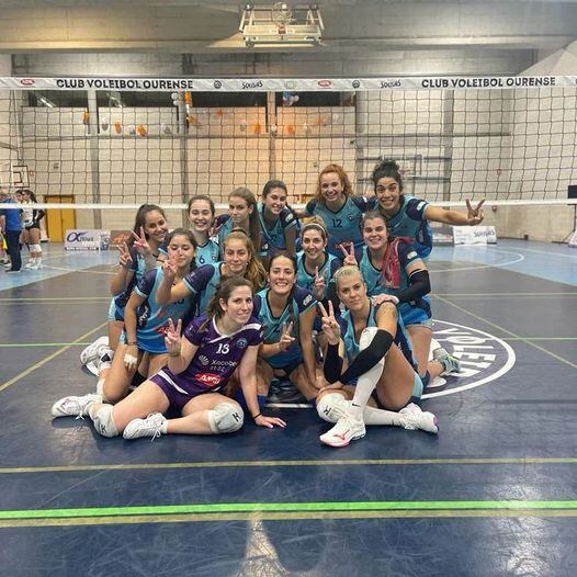 Primera victoria en O Pompeo para el Voleibol Ourense