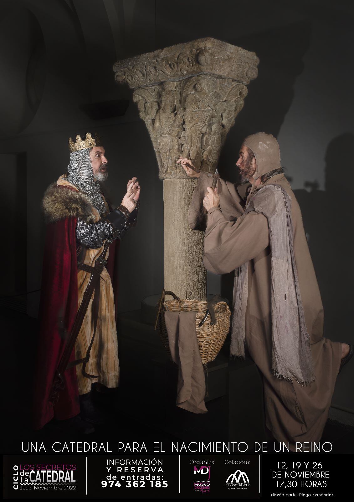 Toño L&#039;Hotellerie se pone en la piel del rey Sancho Ramírez para hablar de los orígenes de la Catedral de Jaca