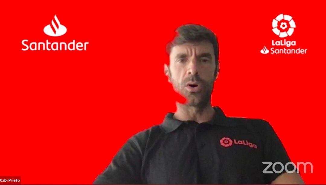 Xabi Prieto durante la charla telemática de LaLiga