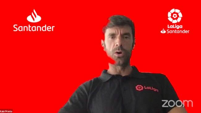 Xabi Prieto durante la charla telemática de LaLiga