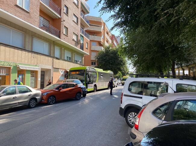 Una persona herida tras un accidente en el centro de Badajoz