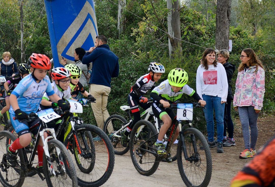 Imagen de la prueba ciclista celebrada en el parque de Las Aguilillas