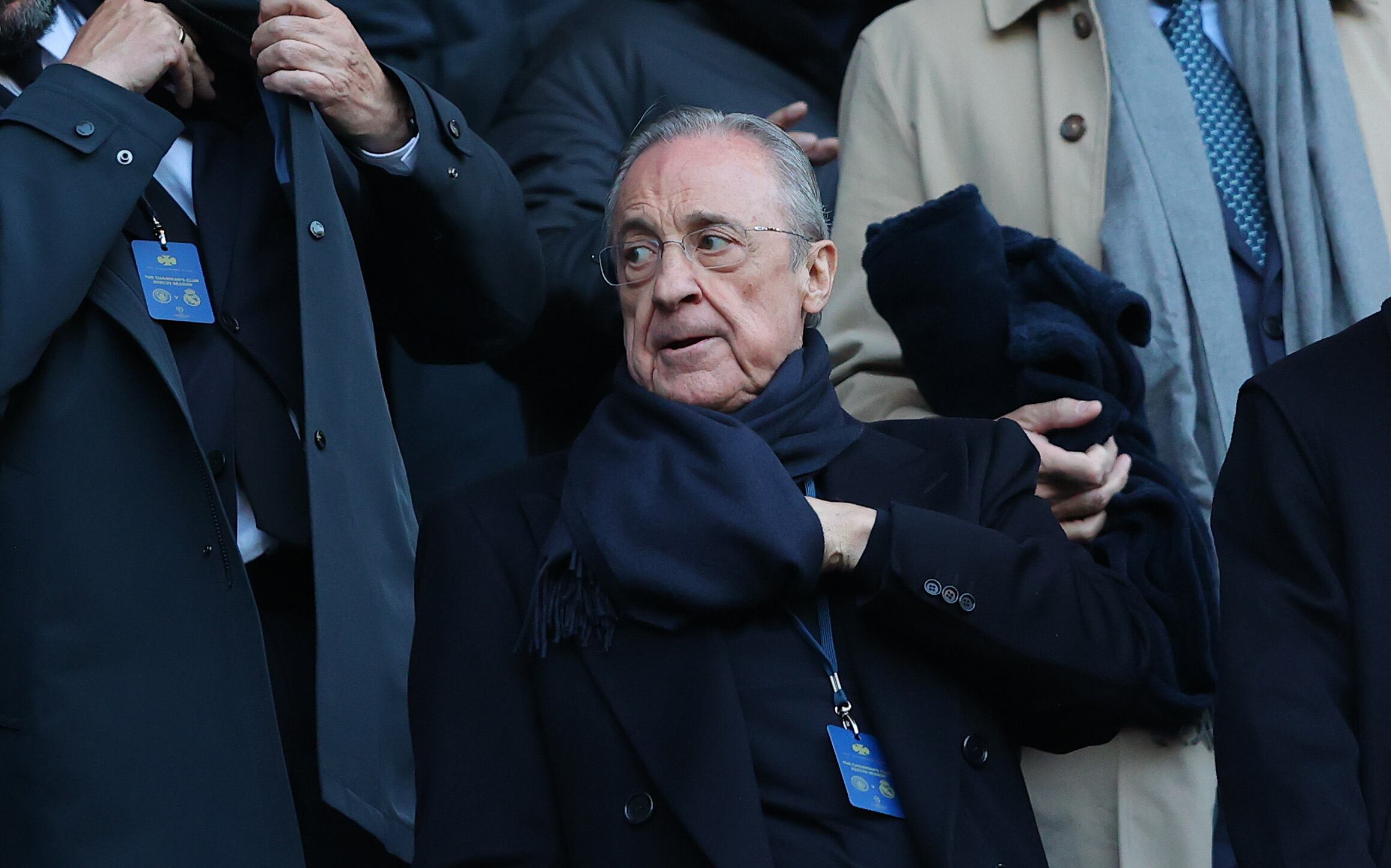 Florentino Pérez, el pasado martes en Mánchester.