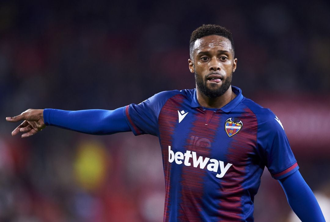 Hernani jugando con la camiseta del Levante la temporada pasada