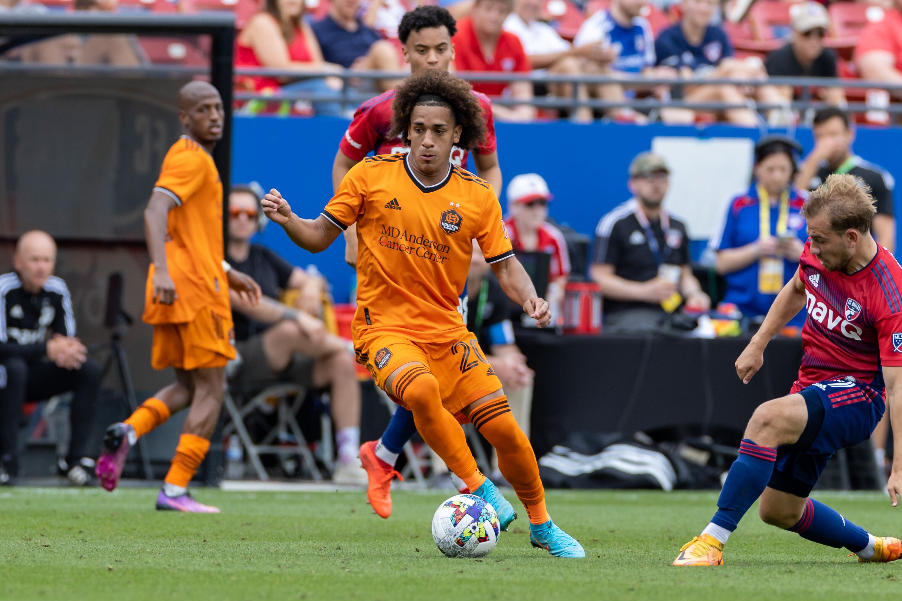 Carrasquilla en un partido con el Houston Dynamo hace solo unas semanas