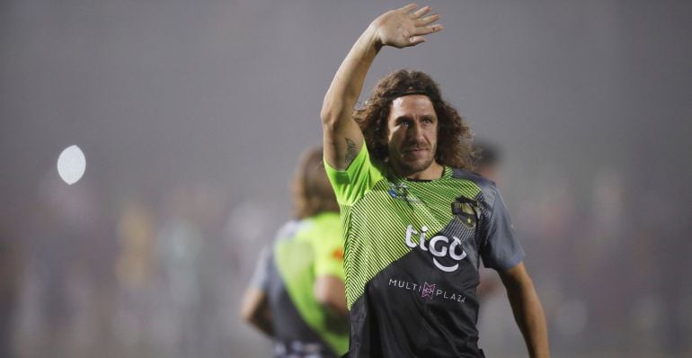 Carles Puyol, durante un amistoso en El Salvador