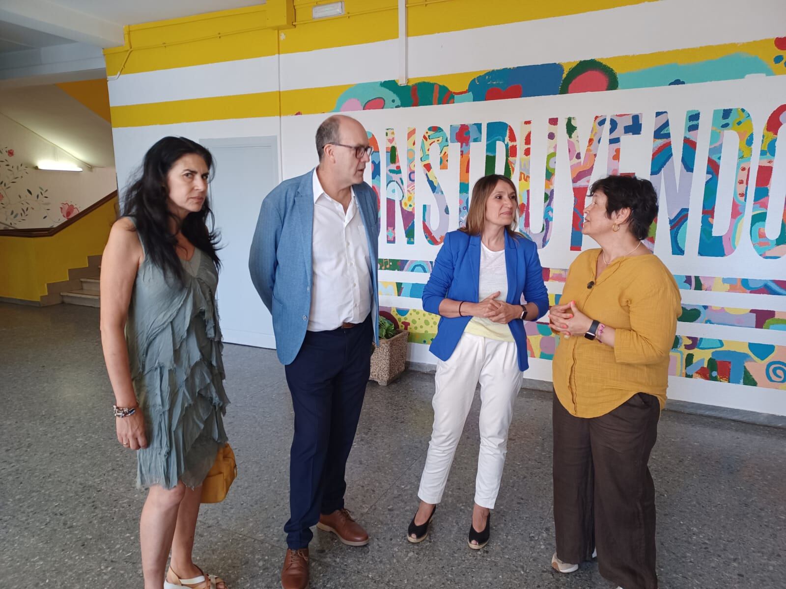 Rocío Lucas visita las obras del  Instituto de Enseñanza Secundaria (IES) ‘Alonso Berruguete’