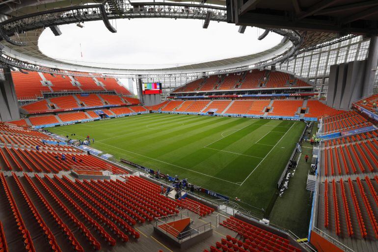 Vista general del estadio Ekaterinburg Arena en Ekaterinburg, Rusia