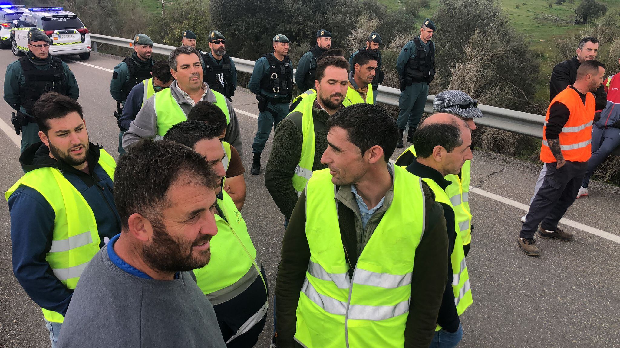 Protesta de los agricultores y ganaderos en Espiel